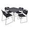 Regency Kee Square Table & Chair Set, Wood, Metal, Polypropylene Top TB4848GYBPCM44BK - alternate 1